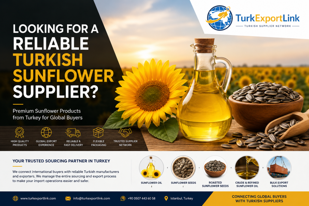 Professional Turkish sunflower supplier offering export and sourcing solutions for international importers.